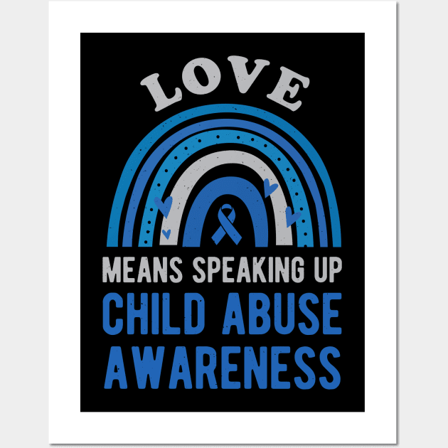 Child Abuse Awareness Prevention Month Wall Art by Crea8Expressions